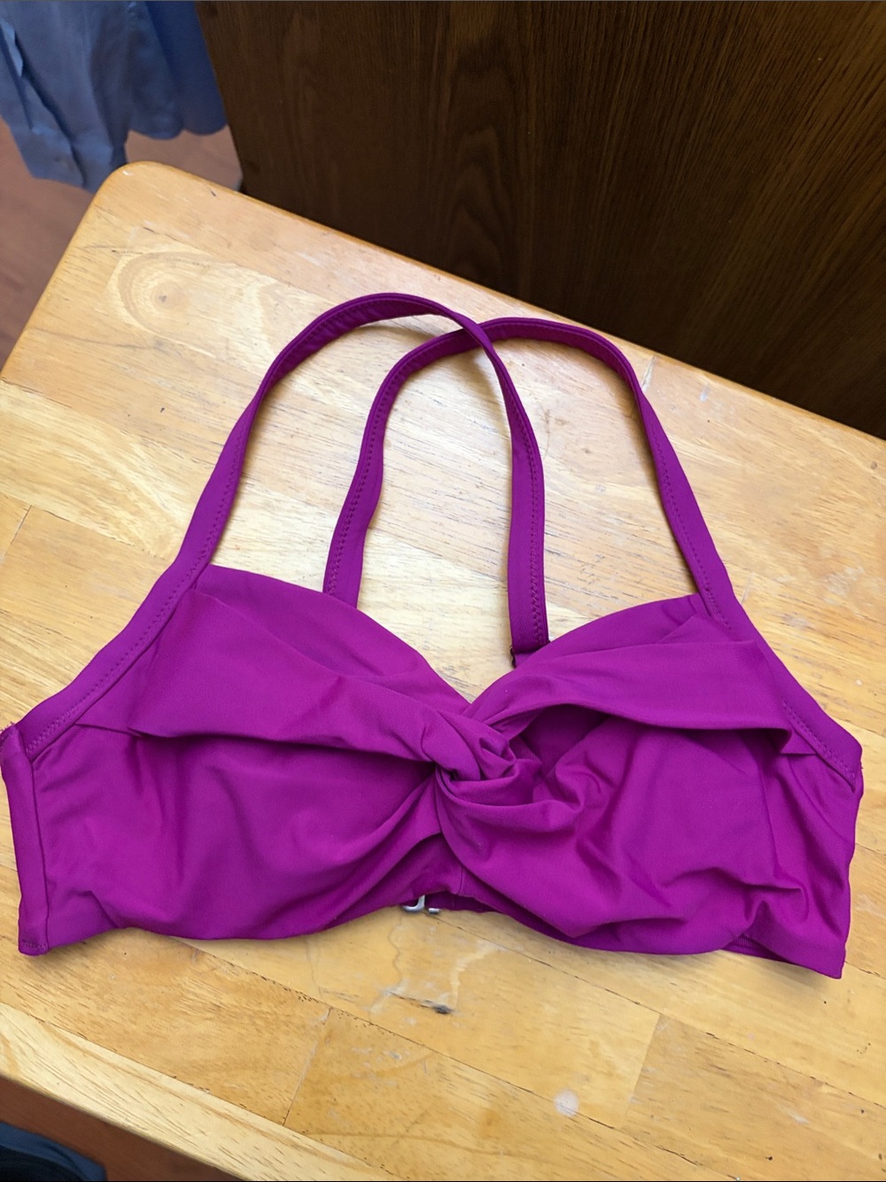 ATHLETA Vibrant Magenta Twist-Front Bikini Top